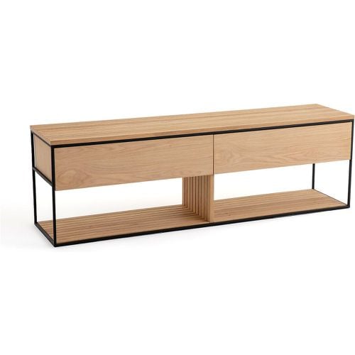 Aleena Slatted Solid Oak End of Bed Bench - AM.PM - Modalova