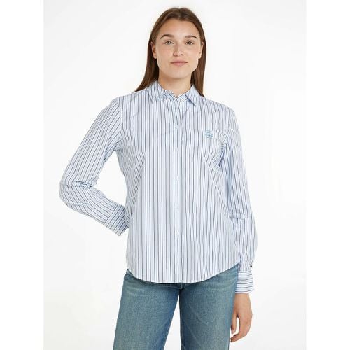 Striped Cotton Shirt with Long Sleeves - Tommy Hilfiger - Modalova