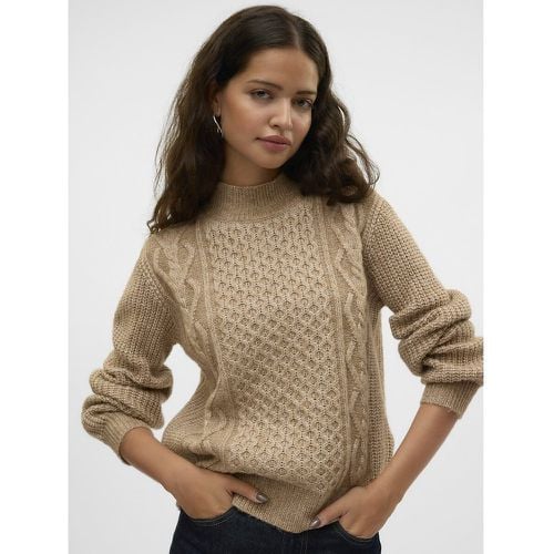 Cable Knit Jumper with High Neck - Vero Moda - Modalova