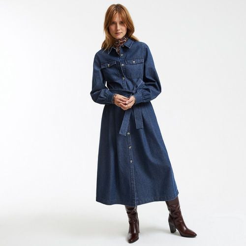 Denim Buttoned Maxi Dress with Long Sleeves - LA REDOUTE COLLECTIONS - Modalova