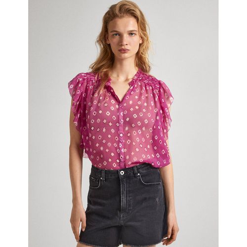 Printed Ruffled Sleeveless Blouse - Pepe Jeans - Modalova