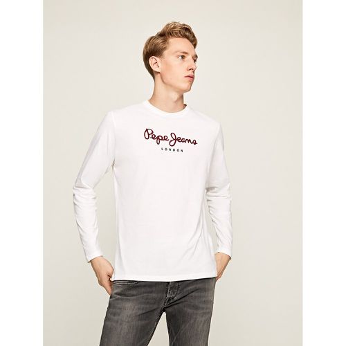 Eggo Cotton T-Shirt with Crew Neck and Long Sleeves - Pepe Jeans - Modalova