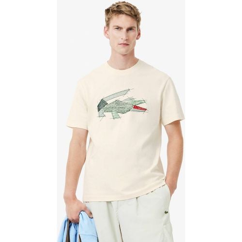 Cotton Jersey Embroidered T-Shirt in Classic Fit - Lacoste - Modalova