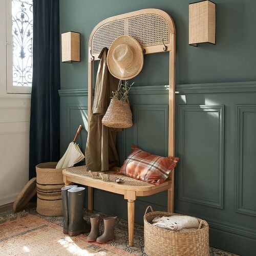 Lunhaus Oak & Rattan Coat Rack Bench - LA REDOUTE INTERIEURS - Modalova