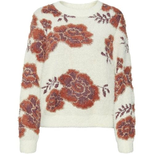 Floral Crew Neck Jumper - Vero Moda - Modalova