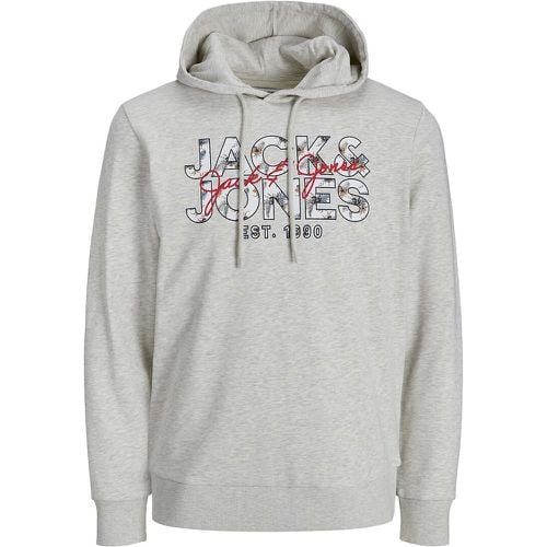 Logo Print Hoodie in Cotton Mix - jack & jones - Modalova