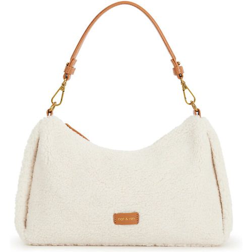 Rejina Teddy Recycled Handbag in Textured Fabric - NAT & NIN - Modalova