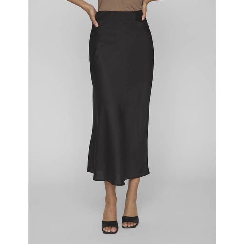 Satin Midi Skirt with High Waist - Vila - Modalova