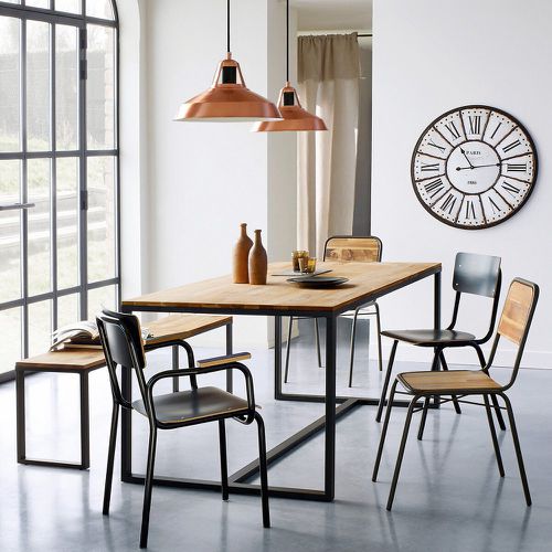 Hiba Oak & Steel Dining Table (Seats 8) - LA REDOUTE INTERIEURS - Modalova