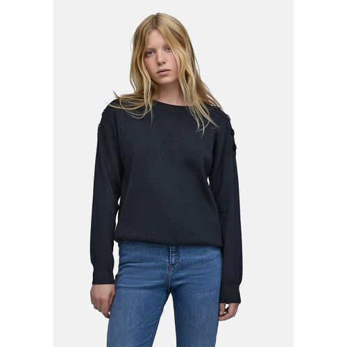 Crew Neck Jumper with Shoulder Buttoning - IKKS - Modalova