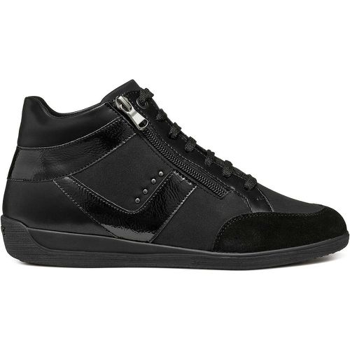 Myria Breathable High Top Trainers in Leather - Geox - Modalova