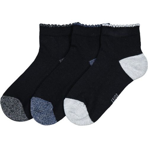 Pack of 3 Pairs of Socks in Cotton Mix with Sparkly Detailing - LA REDOUTE COLLECTIONS - Modalova