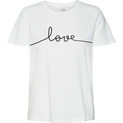 Slogan Print T-Shirt in Organic Cotton - Vero Moda - Modalova