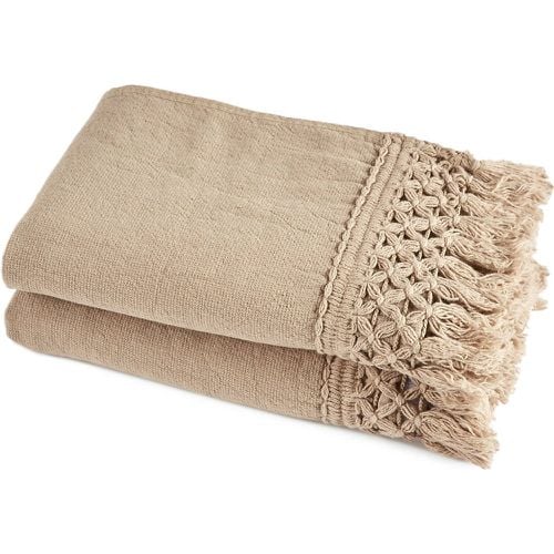 Set of 2 Kyrami Organic Cotton / Linen Blend Guest Towels - AM.PM - Modalova