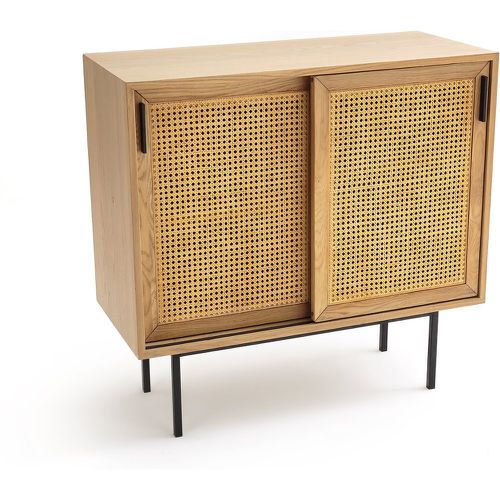 Waska Oak & Rattan Sliding Door Low Cabinet - LA REDOUTE INTERIEURS - Modalova