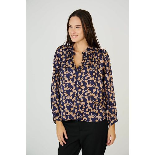 Floral Print V-Neck Blouse - SEE U SOON - Modalova