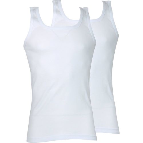 Pack of 2 Vest Tops in Organic Cotton - Athena - Modalova