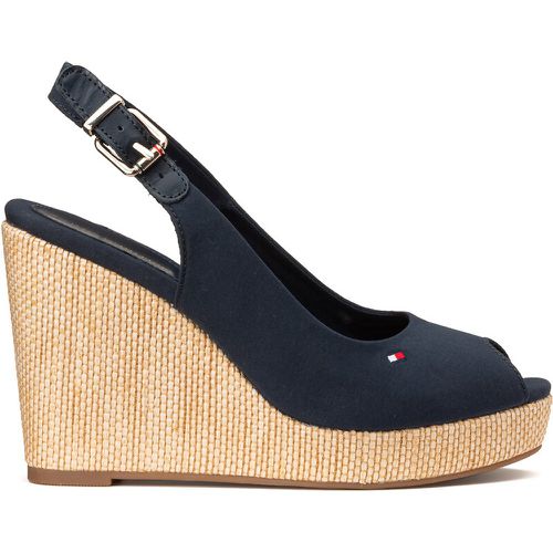 Iconic Elena Sling Canvas/Leather Platform Sandals - Tommy Hilfiger - Modalova