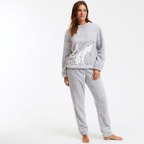 Sherpa Pyjamas with Embroidered Fleece Polar Bear - SO'HOME - Modalova