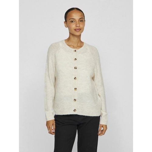 Brushed Knit Buttoned Cardigan - Vila - Modalova