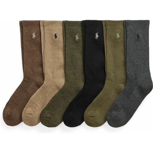 Pack of 6 Pairs of Performance Socks in Cotton Mix - Polo Ralph Lauren - Modalova