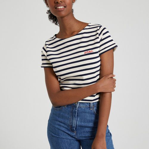 Colombier Amour T-Shirt in Breton Striped Organic Cotton - MAISON LABICHE - Modalova