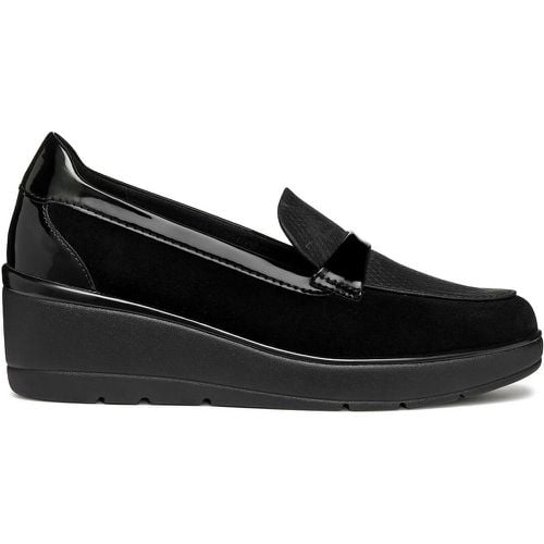 Ilde Breathable Wedge Loafers in Leather - Geox - Modalova