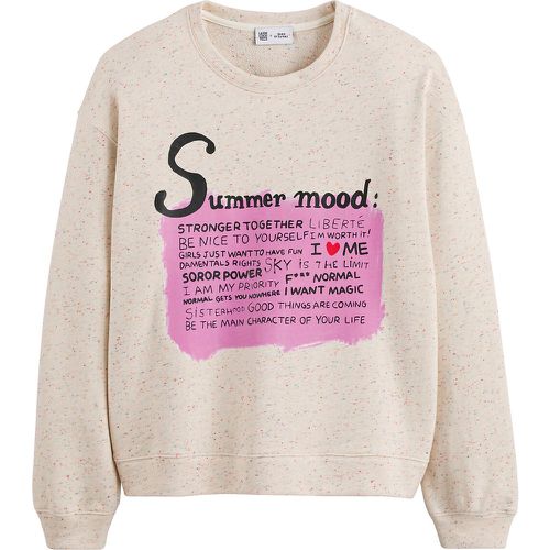 Cotton Slogan Print Sweatshirt with Crew Neck - BAND OF SISTERS X LA REDOUTE - Modalova