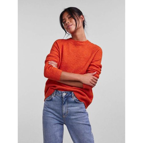 Brushed Knit Jumper with Crew Neck - Pieces - Modalova