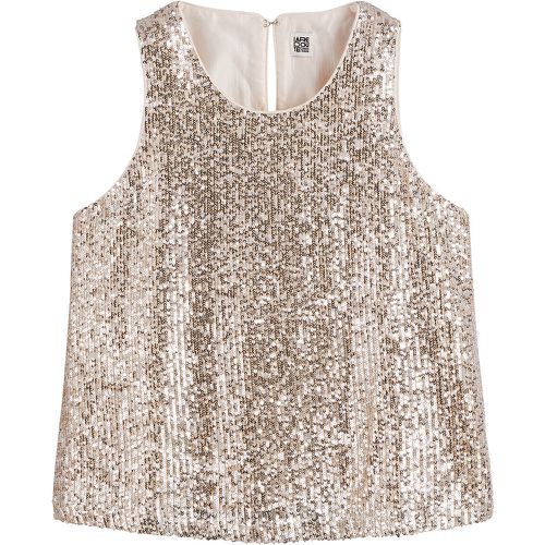 Sequin Sleeveless Blouse with Crew Neck - LA REDOUTE COLLECTIONS - Modalova