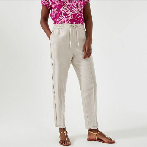 Linen Mix Peg Trousers, Length 26.5" - Anne weyburn - Modalova