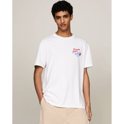 Cotton Regular Fit T-Shirt with Logo Front and Back - Tommy Jeans - Modalova