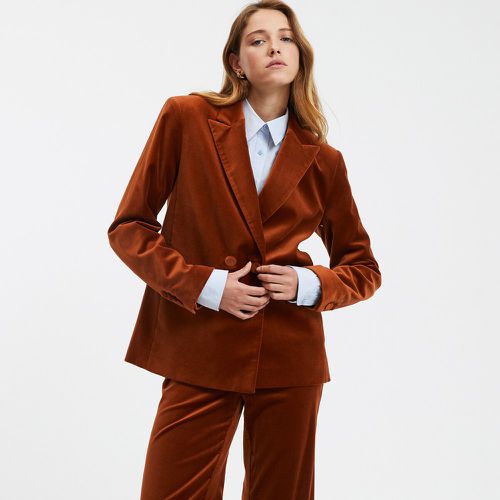 Signatures Paule Velvet Blazer in Cotton and Loose Fit - LA REDOUTE COLLECTIONS - Modalova