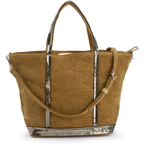 Linen Small Tote Bag with Sequin Trim - VANESSA BRUNO - Modalova