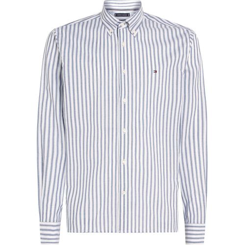 Striped Cotton Poplin Shirt - Tommy Hilfiger - Modalova