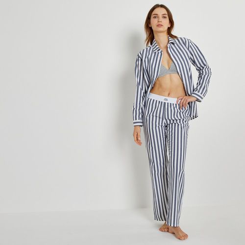 Striped Cotton Poplin Pyjamas - LA REDOUTE COLLECTIONS - Modalova