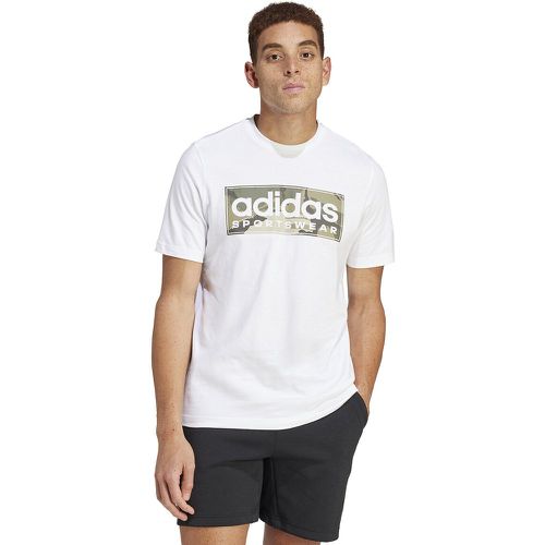 Cotton Camo Logo T-Shirt with Short Sleeves - adidas performance - Modalova