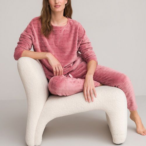 Embossed Fleece Pyjamas with Long Sleeves - LA REDOUTE COLLECTIONS - Modalova