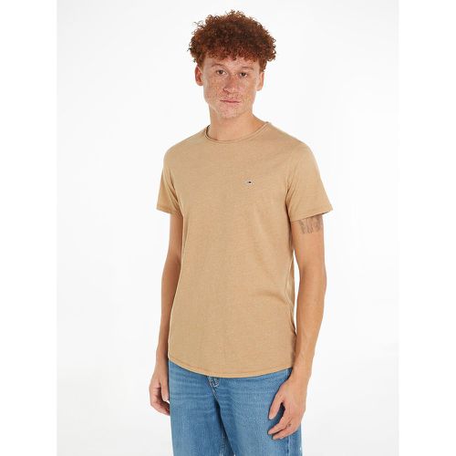 Marl Cotton Slim T-Shirt with Crew Neck - Tommy Jeans - Modalova