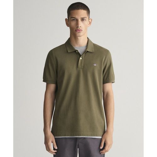 Cotton Pique Polo Shirt with Short Sleeves - Gant - Modalova