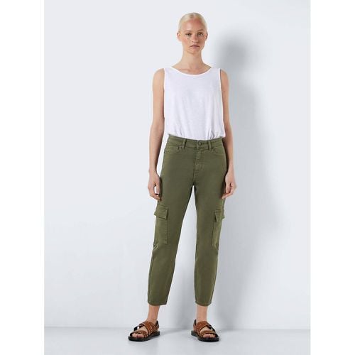 Cotton Cargo Trousers with High Waist - Noisy May - Modalova