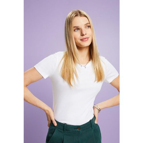 Crew Neck T-Shirt with Short Sleeves - Esprit - Modalova