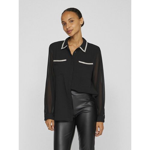 Draping Trimmed Collar Blouse - Vila - Modalova