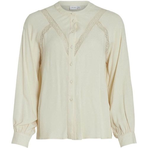 Embroidered Mandarin Collar Blouse - Vila - Modalova