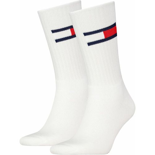 Pack of 2 Pairs of Crew Socks with Flag Logo in Cotton Mix - Tommy Hilfiger - Modalova