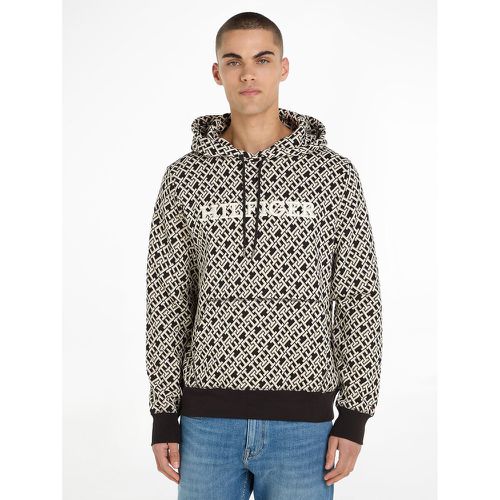 Aop Monogram Hoodie in Cotton Mix - Tommy Hilfiger - Modalova