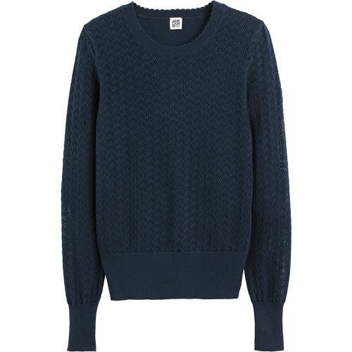 Cotton Pointelle Knit Jumper with Crew Neck - LA REDOUTE COLLECTIONS - Modalova