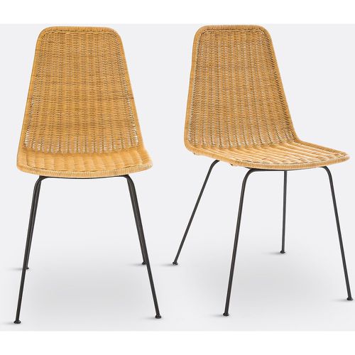 Set of 2 Roson Steel and Woven Rattan Chairs - LA REDOUTE INTERIEURS - Modalova