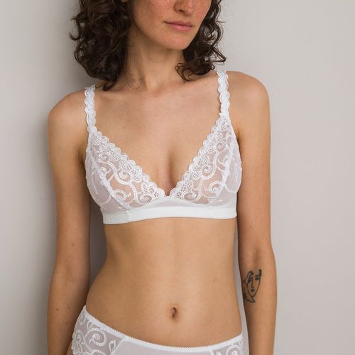 Lyssa Non-Underwired Bra in Embroidered Tulle - LA REDOUTE COLLECTIONS - Modalova