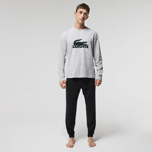 Large Logo Print Pyjamas in Cotton Mix with Long Sleeves - Lacoste - Modalova